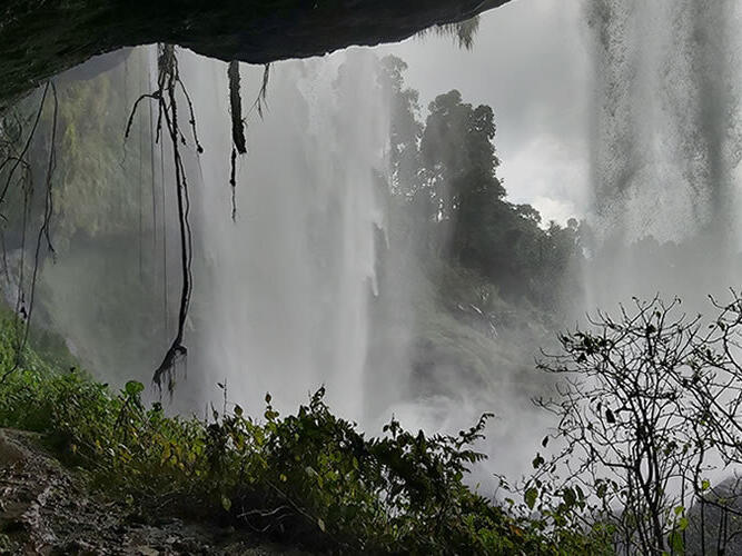 Cave at sipi falls