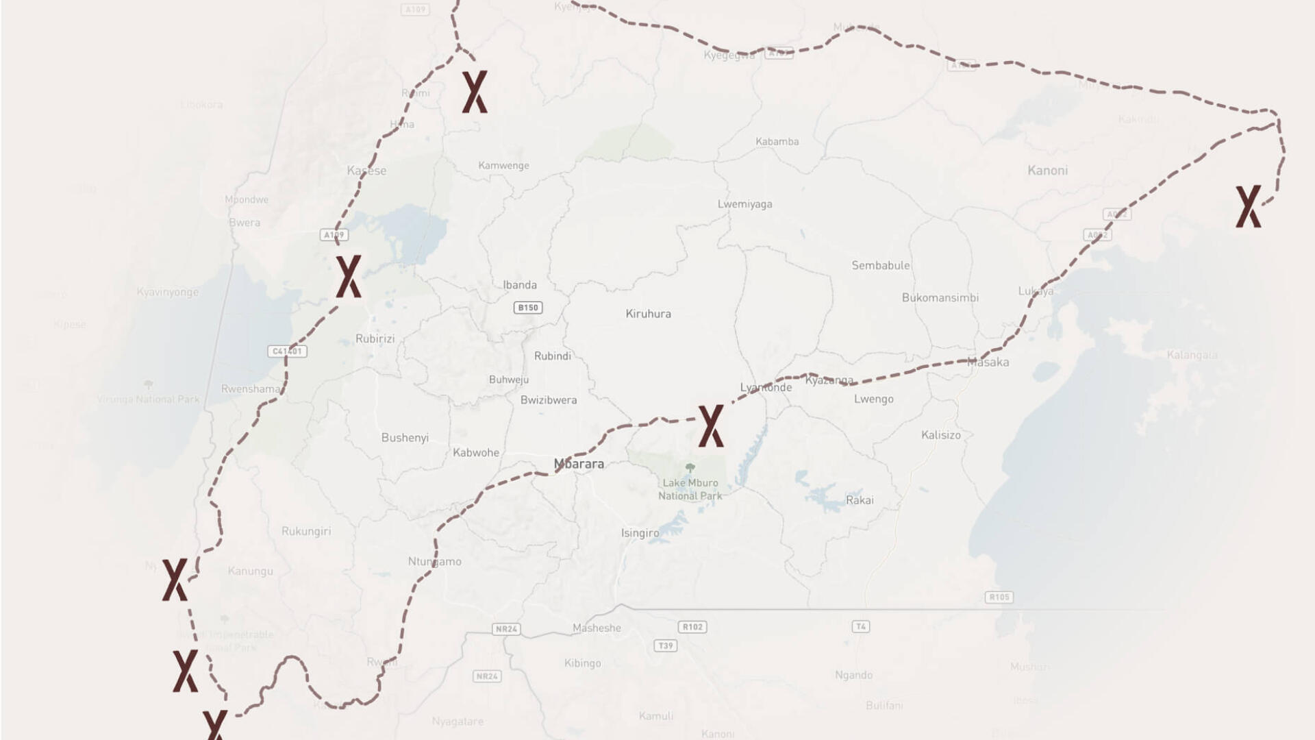 Route actieve rondreis Oeganda